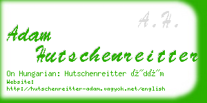 adam hutschenreitter business card